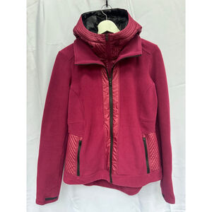 Athleta Unstoppable Fleece Lined Full Zip Jacket Chilled Sangria Small